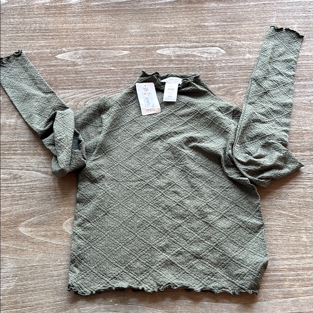 Altar'd State Sage Quilted Blouse